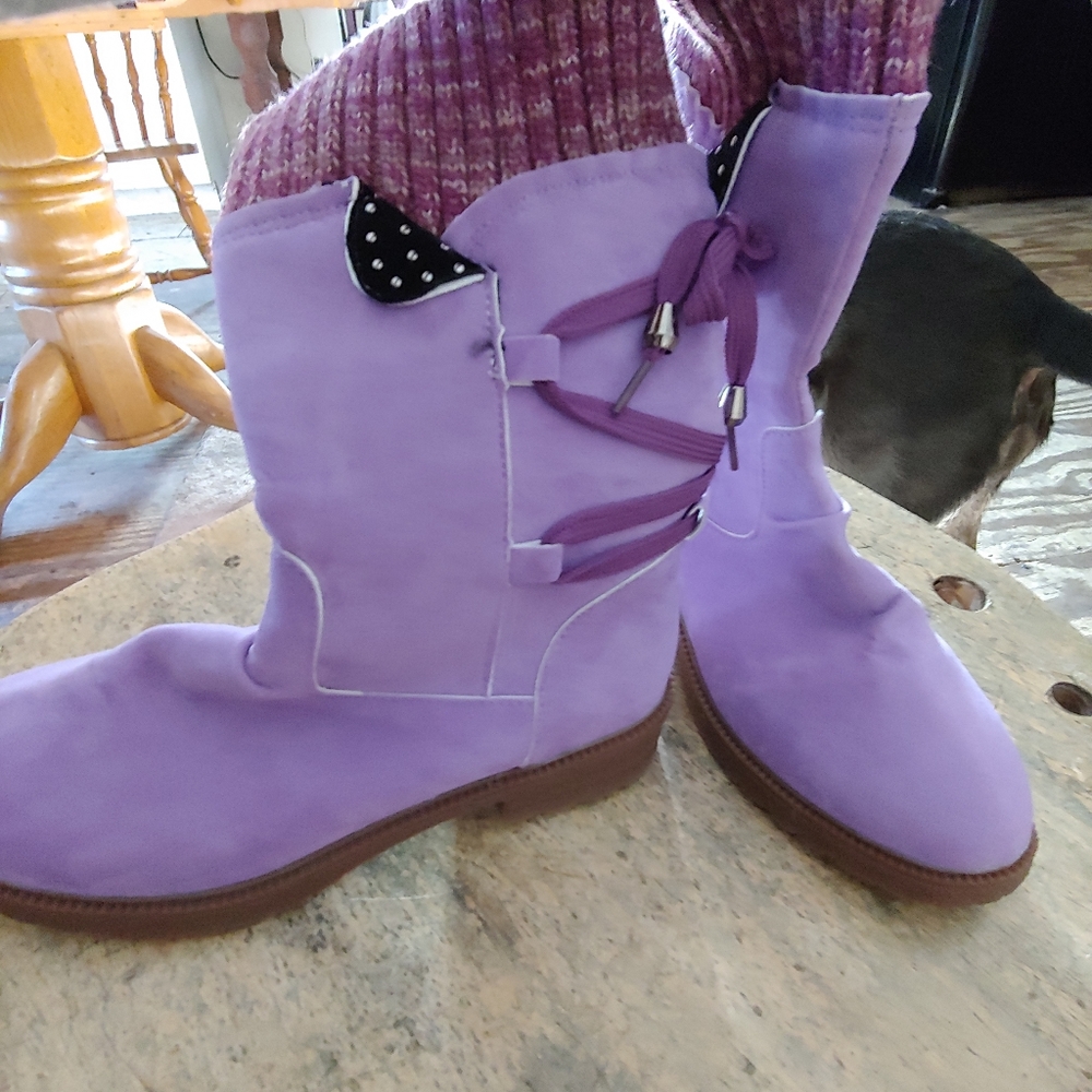 Purple boots
